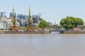 Cranes in Puerto Madero in Buenos Aires Royalty Free Stock Photo