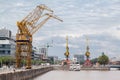 Cranes in Puerto Madero Buenos Aires Royalty Free Stock Photo