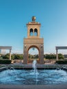 Cranes Roost tower and a European style-plaza in Uptown Altamonte Springs Florida Royalty Free Stock Photo