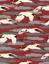 Cranes - seamless wallpaper