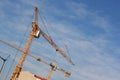 Cranes up the sky Royalty Free Stock Photo