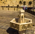 Cranes with water and a special ritual cups for washing hands Western Wall. Jerusalem Israel