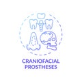Craniofacial prostheses concept icon Royalty Free Stock Photo