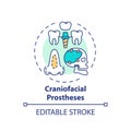 Craniofacial prostheses concept icon