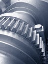 Crankshaft with cogwheel Royalty Free Stock Photo