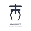 crankshaft icon on white background. Simple element illustration from Transportation concept Royalty Free Stock Photo