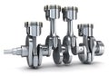 Crankshaft and pistons