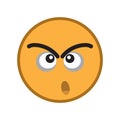 cranky emoticon. Vector illustration decorative design