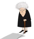 Cranky Old Lady Looking Suspicious Royalty Free Stock Photo