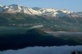 Crans montana with the first snow Royalty Free Stock Photo