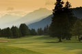 Crans-montana golf course Royalty Free Stock Photo