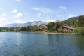 Crans montana lake moubra Royalty Free Stock Photo