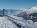 Crans Montana ski resort Royalty Free Stock Photo