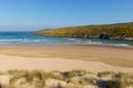 Crantock beach coast of North Cornwall England UK near Newquay Royalty Free Stock Photo