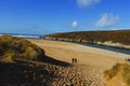 Crantock Beach and sand dunes North Cornwall