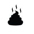 Crap icon. Pile of poo icon vector Royalty Free Stock Photo