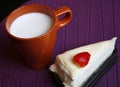 Crape cake with hot milk Royalty Free Stock Photo