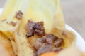 Crape roll with pork Royalty Free Stock Photo