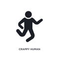 crappy human isolated icon. simple element illustration from feelings concept icons. crappy human editable logo sign symbol design