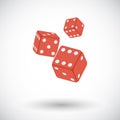 Craps icon Royalty Free Stock Photo