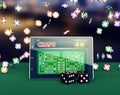 Craps online Royalty Free Stock Photo