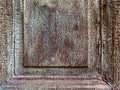 Craquelure texture, cracked chipped worn paint surface on old wooden door as grunge background Royalty Free Stock Photo