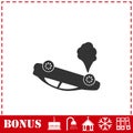 Crash car icon flat Royalty Free Stock Photo