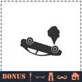 Crash car icon flat Royalty Free Stock Photo