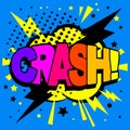 Crash Comic Rainbow Text Royalty Free Stock Photo