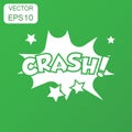 Crash comic sound effects icon. Business concept crash sound bub