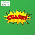 Crash comic sound effects icon. Business concept crash sound bub