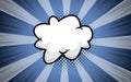 Crash comic speech bubble with cloud, rays and halftone effect background. Pop art vector cartoon illustration in retro style Royalty Free Stock Photo