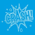 Crash, explosion bubble icon, outline style Royalty Free Stock Photo