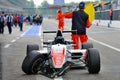 Crash in Formula Abarth in Monza race track Royalty Free Stock Photo