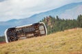 Rollover Car Out of Highway