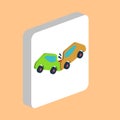 crash Simple vector icon. Illustration symbol design template for web mobile UI element. Perfect color isometric pictogram on 3d Royalty Free Stock Photo