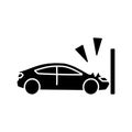 Crash test black glyph icon Royalty Free Stock Photo