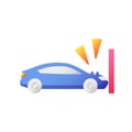 Crash test vector flat color icon Royalty Free Stock Photo