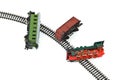 Crash toy train Royalty Free Stock Photo