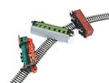 Crash toy train Royalty Free Stock Photo