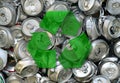 Crashed beer cans Royalty Free Stock Photo