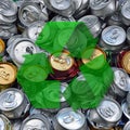 Crashed beer cans Royalty Free Stock Photo