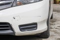 Crashed car Front bumper cover with cracks