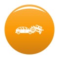Crashed car icon orange