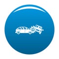 Crashed car icon blue