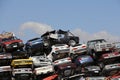 Crashed cars deposit near the city of tlaxcala mexico I