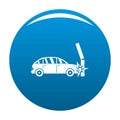 Crashed pillar icon vector blue