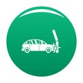 Crashed pillar icon vector green