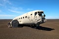 Crashed plane in Iceland Royalty Free Stock Photo