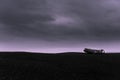 Crashed plane in Iceland, black beach, travel the world Royalty Free Stock Photo